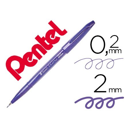 10un CANETA PINCEL PENTEL TOUCH PARA CALIGRAFIA COR VIOLETA