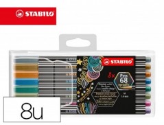 MARCADOR STABILO AGUARELAVEL PEN 68 METALICO 1 MM ESTOJO DE