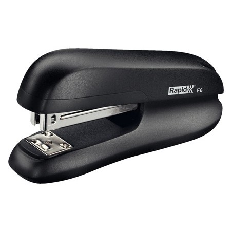 AGRAFADOR RAPID F6 PLASTICO ABS COR PRETA CAPACIDADE 20 FOLH