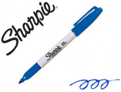 12un MARCADOR SHARPIE PERMANENTE PONTA FINA AZUL