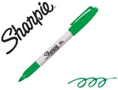 12un MARCADOR SHARPIE PERMANENTE PONTA FINA VERDE
