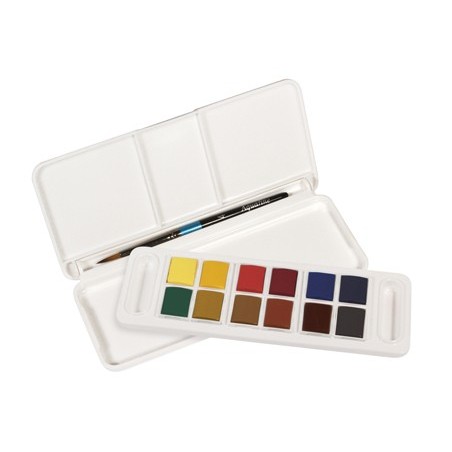 AGUARELA DALER ROWNEY AQUAFINE TRAVEL CONJUNTO COM PINCEL CA