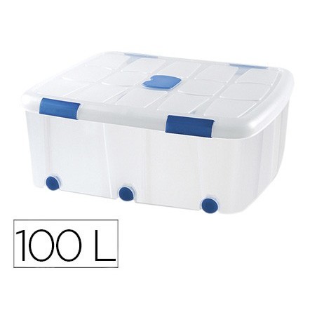 CAIXA DE ARMAZENAGEM PLASTICFORTE 100 LITROS Nº 15 TRANSPARE