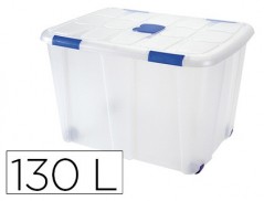 CAIXA DE ARMAZENAGEM PLASTICFORTE 130 LITROS Nº 16 TRANSPARE