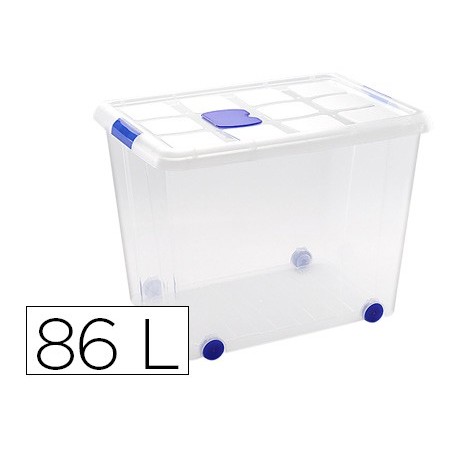 CAIXA DE ARMAZENAGEM PLASTICFORTE 86 LITROS Nº 8 TRANSPARENT