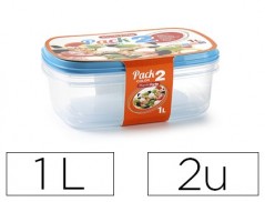 TUPPERWARE PLASTICFORTE TRANSPARENTE TAMPA COR 1 LITROS PACK