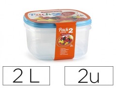 TUPPERWARE PLASTICFORTE TRANSPARENTE TAMPA COR 2 LITROS PACK