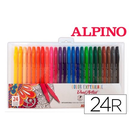 MARCADOR ALPINO DUAL ARTIST COLOR EXPERIENCE CAIXA DE 24 UNI