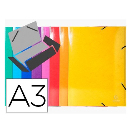 10un PASTA EXACOMPTA IDERAMACOM ELASTICOS EM CARTAO 600 GR T