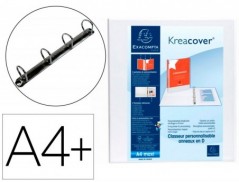 PASTA EXACOMPTA CANGURO 4 ANEIS 40 MM DIN A4+ CARTAO FORRADO