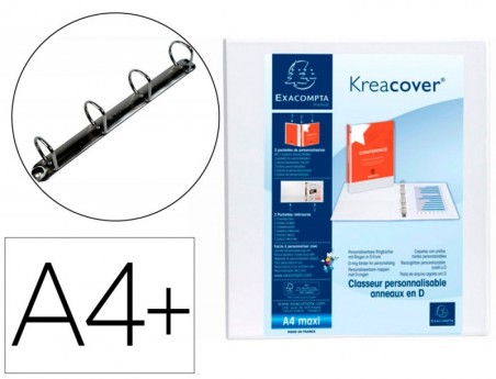 PASTA EXACOMPTA CANGURO 4 ANEIS 40 MM DIN A4+ CARTAO FORRADO