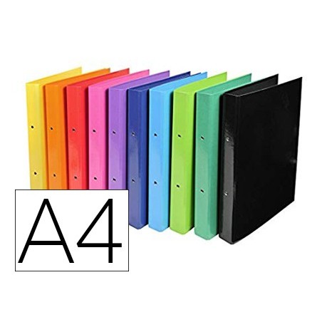 10un PASTA EXACOMPTA IDERAMA 2 ANEIS 30 MM DIN A4 CARTAO FOR