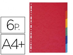 SEPARADOR EXACOMPTA CARTOLINA BRILHO CONJUNTO DE 6 SEPARADOR