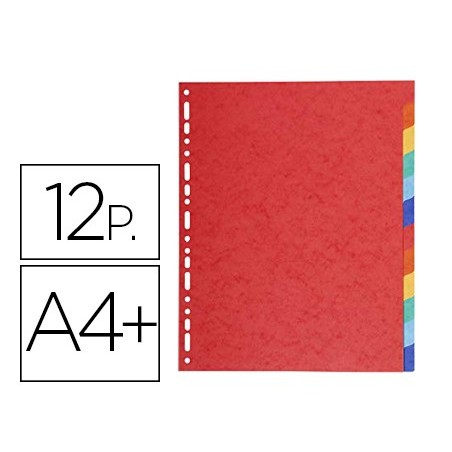 SEPARADOR EXACOMPTA CARTOLINA BRILHO CONJUNTO DE 12 SEPARADO