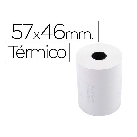 10un ROLO DE CALCULADORA EXACOMPTA TERMICO 57 MM X 46 MM 55