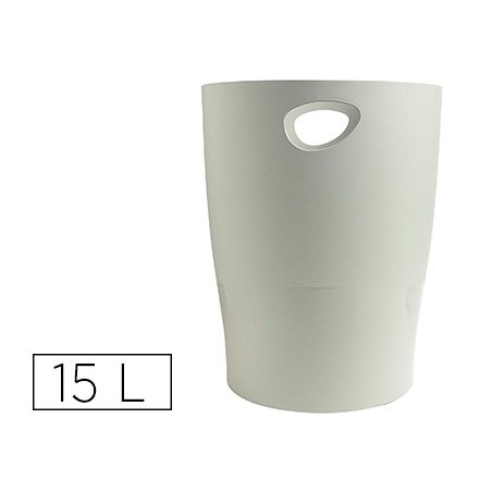 CESTO DE PAPEIS EXACOMPTA EM PLASTICO ECOBLACK CINZA 15 LITR