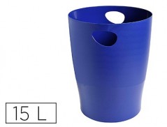 CESTO DE PAPEIS EXACOMPTA EM PLASTICO ECOBLACK AZUL 15 LITRO