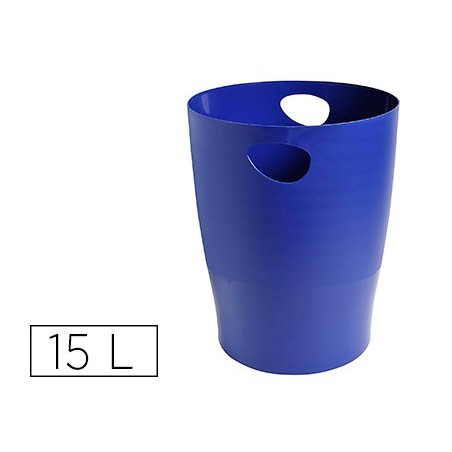 CESTO DE PAPEIS EXACOMPTA EM PLASTICO ECOBLACK AZUL 15 LITRO