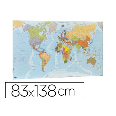 MAPA PAREDE FAIBO PLASTIFICADO ENROLADO 83X138 CM