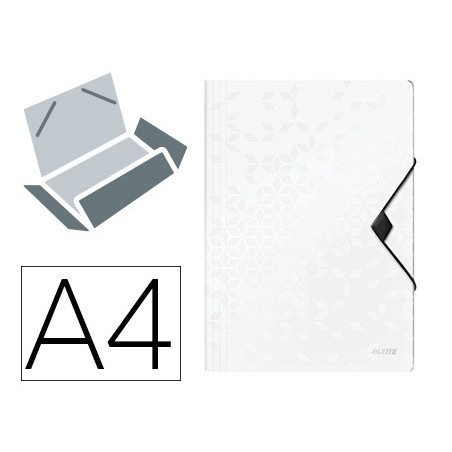 PASTA LEITZ WOW COM ELASTICOS ABAS POLIPROPILENO DIN A4 BRAN