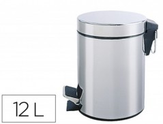 CESTO DE PAPEIS Q-CONNECT COM PEDAL CROMADO 25X38CM CAPACIDA