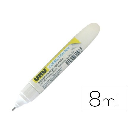 10un CORRETOR CANETA UHU 8 ML EM BLISTER