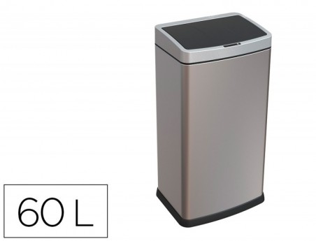 CESTO METALICO Q-CONNECT COM SENSOR AUTOMATICO CAPACIDADE 60