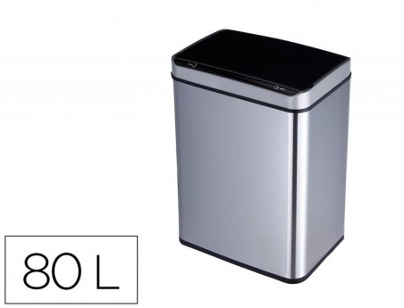 CESTO METALICO Q-CONNECT COM SENSOR AUTOMATICO CAPACIDADE 80