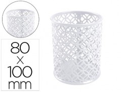 PORTA LAPIS Q-CONNECT METAL REDONDO BRANCO DIAMETRO 80 ALTUR