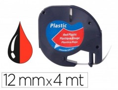 FITA Q-CONNECT 12MM X 4MT PRETA-VERMELHA COSMICO PARA MAQUIN