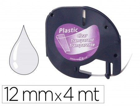 FITA Q-CONNECT 12MM X 4MT TRANSPARENTE PARA MAQUINA LETRATAG