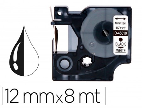 FITA Q-CONNECT MK-221 BRANCA-PRETA 9MM COMPRIMENTO 8 MT