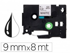 FITA Q-CONNECT TZE-221 BRANCA-PRETA 9MM COMPRIMENTO 8 MT