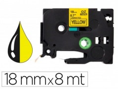 FITA Q-CONNECT TZE-641 AMARELO-PRETA 18MM COMPRIMENTO 8 MT