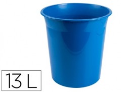 CESTO PLASTICO Q-CONNECT AZUL OPACO 13 LITROS