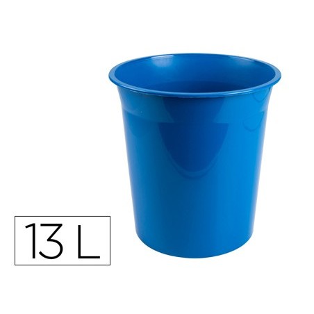 CESTO PLASTICO Q-CONNECT AZUL OPACO 13 LITROS