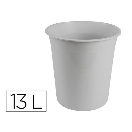 CESTO PLASTICO Q-CONNECT CINZA OPACO 13 LITROS