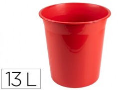 CESTO PLASTICO Q-CONNECT VERMELHO OPACO 13 LITROS
