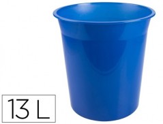 CESTO PLASTICO Q-CONNECT AZUL TRANSLUCIDO 13 LITROS