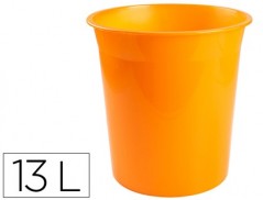 CESTO PLASTICO Q-CONNECT LARANJA TRANSLUCIDO 13 LITROS