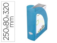 PORTA REVISTAS PLASTICO Q-CONNECT AZUL TRANSLUCIDO