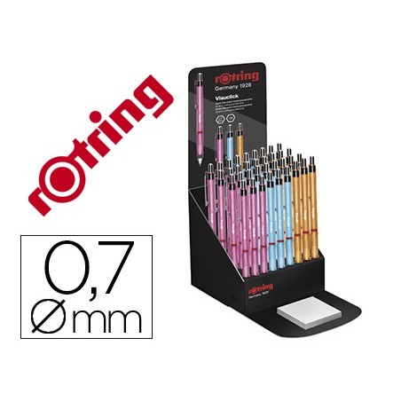 LAPISEIRA ROTRING VISUCLICK 0,7 MM EXPOSITOR DE 36 UNIDADES