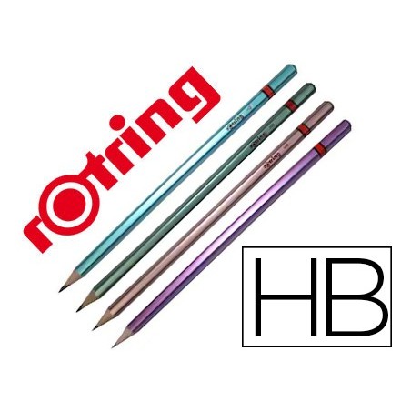 72un LAPIS DE GRAFITE ROTRING METALLIC HB CORPO CORES SORTID