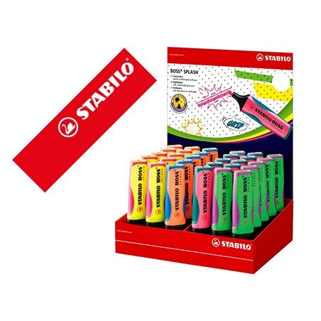 MARCADOR STABILO BOSS SPLASH 75 EXPOSITOR DE SECRETARIA DE 3