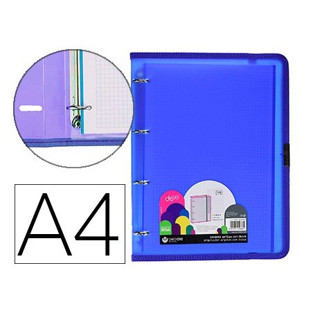 PASTA CARCHIVO DUNE 4 ANEIS 20 MM POLIPROPILENO RIGIDO DIN A