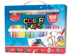 ESTOJO DE PINTURA MAPED COLOR PEPS KIT 100 PEÇAS SORTIDAS