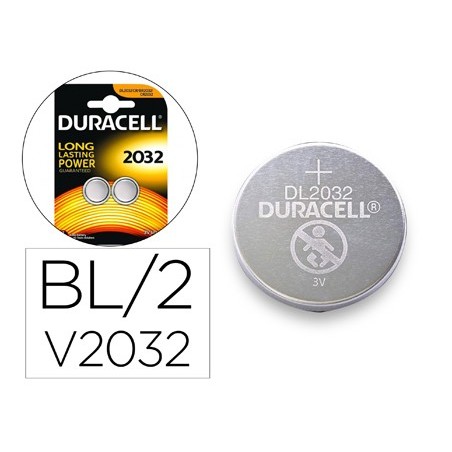 PILHA DURACELL ALCALINA BOTAO CR2032 BLISTER 2 UNIDADES