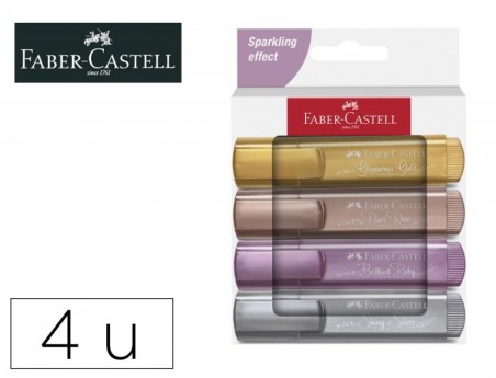 MARCADOR FABER FLUORESCENTE TEXLINER 46 COR METALICA ESTOJO