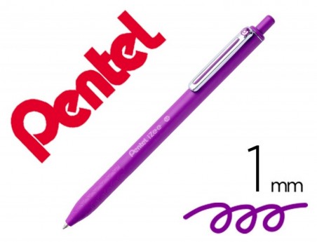 12un ESFEROGRAFICA PENTEL IZEE PONTA DE 1,0MM RETRATIL COR V