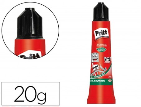 20un COLA PRITT COLA UNIVERSAL SEM SOLVENTES 20 GR TRANSPARE